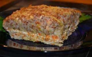Гречка по-купечески с фаршем, со свининой в духовке и мультиварке