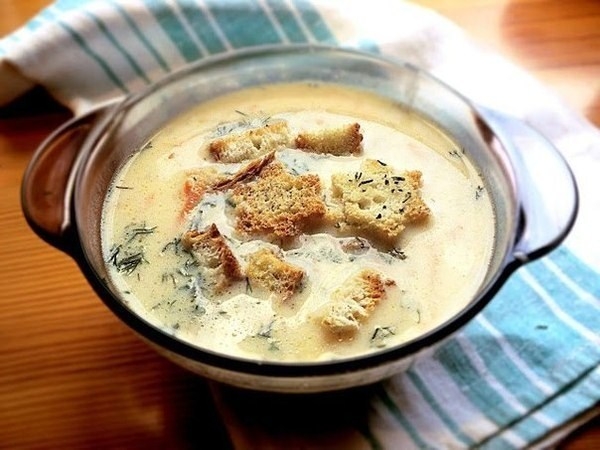 Суп-пюре с сыром и цуккини
