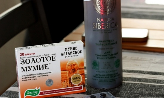 Добавить в шампунь для волос таблетки мумие