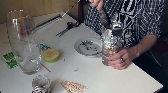 как сделать кальян из бутылки
